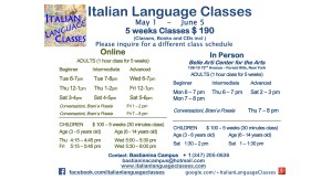May June 2017 Italian Language Classes